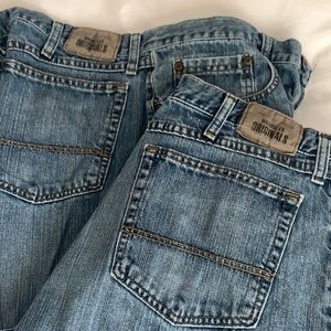 Lot of 2 Wrangler Original relaxed book cut jeans